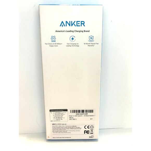 Anker USB-C to HDMI Cable 6ft-NIB - Picture 9 of 10